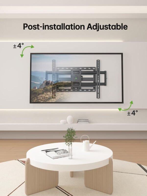 USX Mount Suporte de parede de TV Full Motion para a maioria das telas planas/LED/4K de 42 a 86 polegadas, suporte de montagem para TV, inclinação articulada dupla com 6 braços - Imagem 5