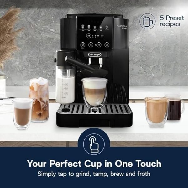 De'Longhi Máquina de café expresso Magnifica Start totalmente automática, preta - Imagem 2