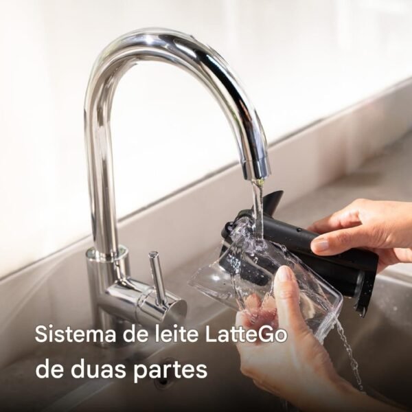 Máquina de café expresso Philips Série 4400 totalmente automática – 12 cafés quentes e gelados, sistema de leite LatteGo rápido de limpar, SilentBrew, QuickStart, moedor de cerâmica, cromo preto - Imagem 5