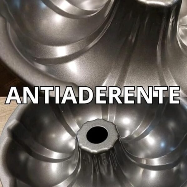 Forma Antiaderente de Pudim e Bolo com Furo Central Tipo Bundt Ideal para Sobremesas e Assados Decorativos Resistente e Durável Fácil de Desenformar Perfeita para Uso Doméstico e Profissional - Imagem 4
