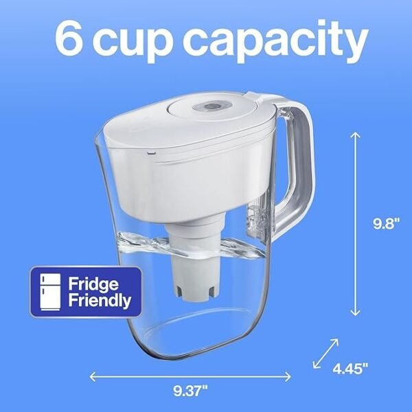 Brita Jarro de filtro de água Metro com indicador de mudança SmartLight, livre de BPA, substitui 1.800 garrafas de água de plástico por ano, dura dois meses, inclui 1 filtro, pequeno - Imagem 4