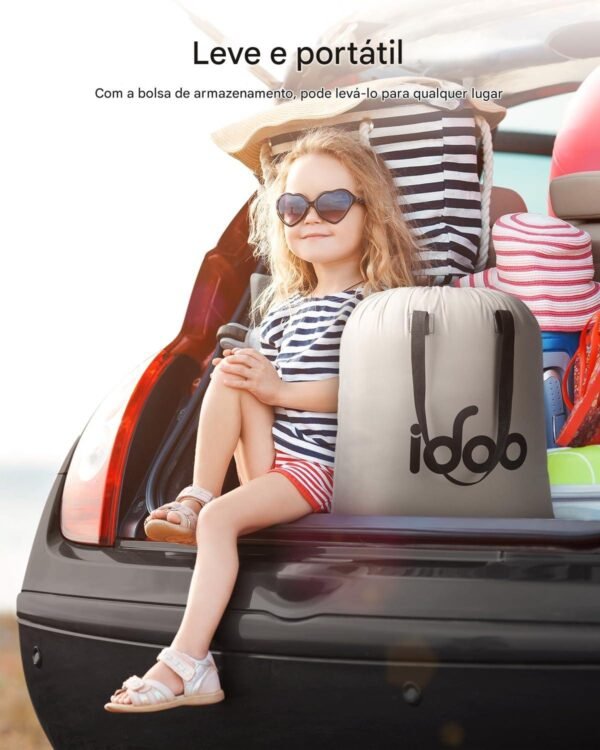 iDOO Colchão de ar duplo de luxo com bomba embutida, colchão inflável de 45,72 cm, colchão inflável para hóspedes e casa, cama de ar, colchon inflável, colchão de ar técnico atualizado de quatro - Imagem 7