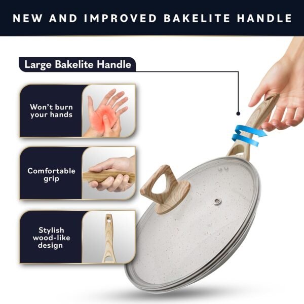 Home Hero Conjunto de panelas e frigideiras antiaderentes - Conjuntos de panelas de cozinha compatíveis com indução + conjuntos de utensílios de cozinha - antiaderente, sem PFOA, seguro para forno - Imagem 6