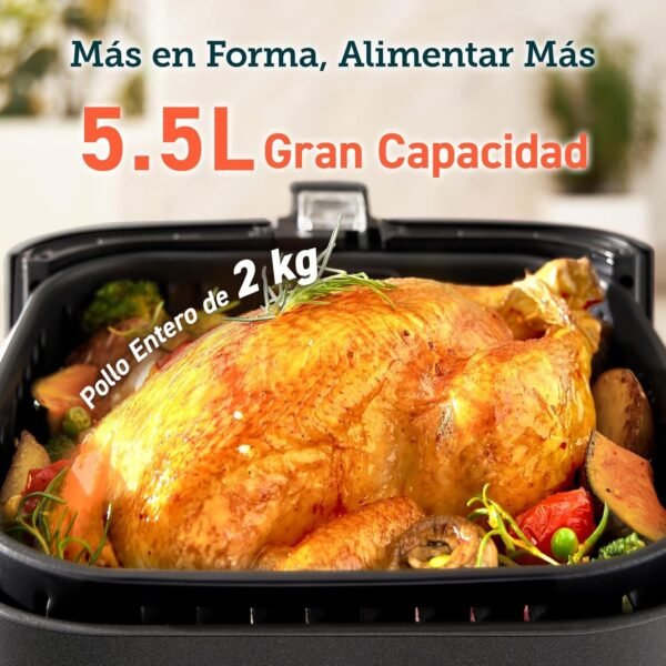 COSORI Fritadeira sem óleo 5,5 l, preto, branco e vermelho - Imagem 4