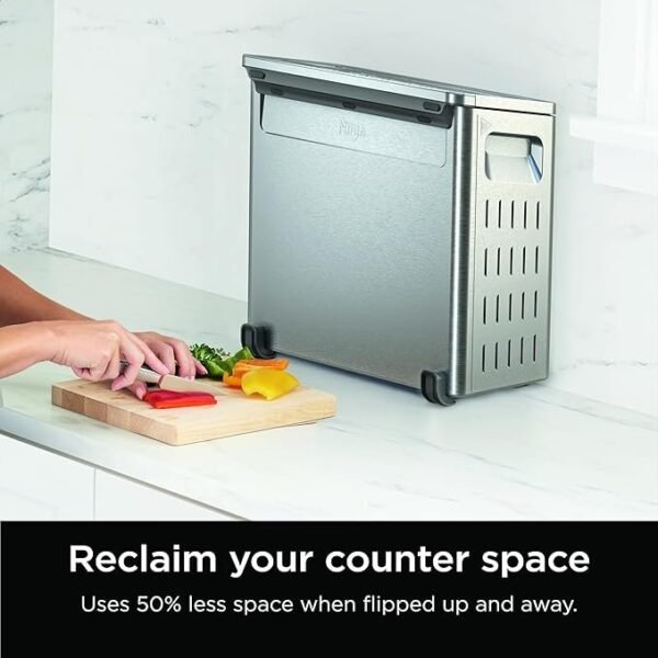Ninja Torradeira flip forno e fritadeira a ar, funcionalidade 8 em 1, capacidade de abrir e afastar para espaço de armazenamento, grande capacidade, cesta de fritura a ar, panela, rack de arame - Imagem 3