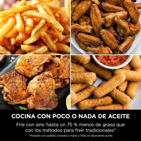 Ninja Double Stack XL Fritadeira de ar, 9,5 l, cesta vertical dupla, 4 níveis de cozedura, 2 cestas e 2 grelhas, design para economizar mais espaço, 6 funções de cozedura, 8 porções, em cinzento. - Imagem 8
