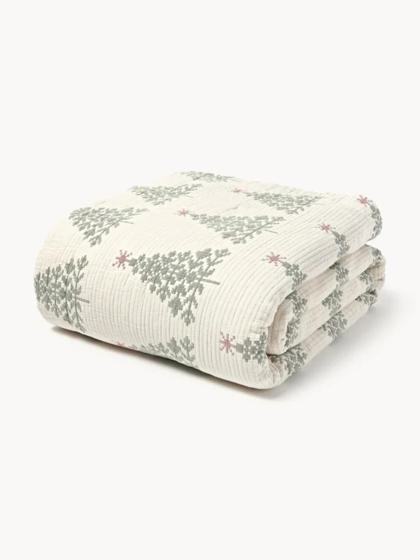 Colcha de jacquard com padrão natalício Cianna - Imagem 2