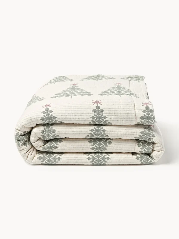 Colcha de jacquard com padrão natalício Cianna - Imagem 4