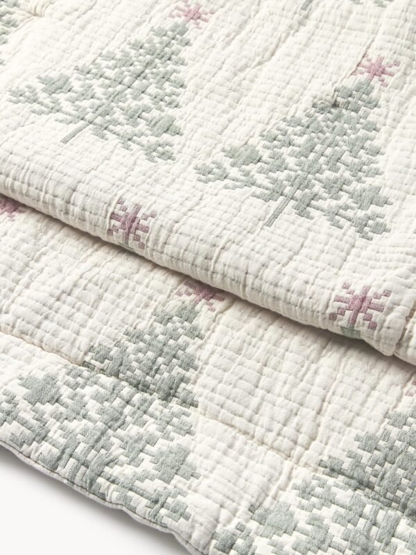 Colcha de jacquard com padrão natalício Cianna - Imagem 3