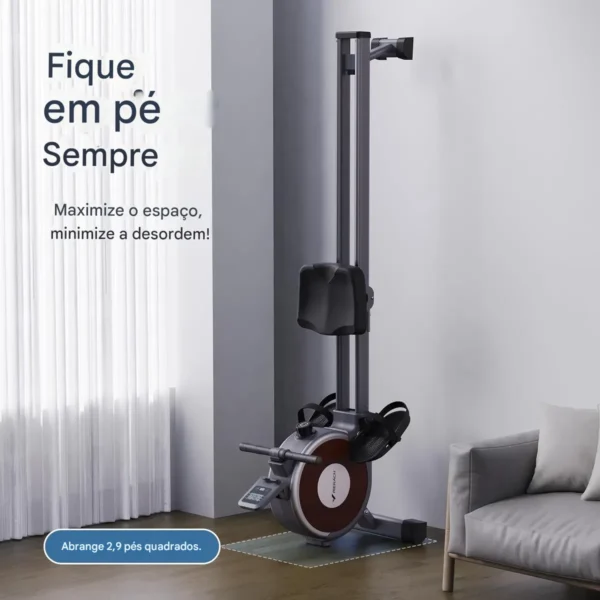 MERACH Máquina de remo, máquina de remo magnético para casa, 16 níveis de resistência silenciosa, trilho deslizante duplo com capacidade máxima de 158 kg, compatível com aplicativo - Imagem 6