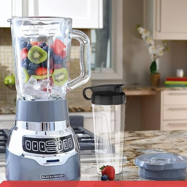 Liquidificador digital BLACK + DECKER PowerCrush com tecnologia silenciosa, aço inoxidável, BL1300DG-P - Imagem 2