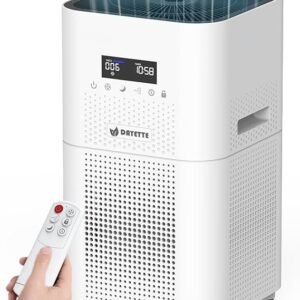 Purificadores de ar para casa grande sala de até 3000 pés quadrados, filtro de ar H14 Ture Hepa atualizado, purificador de ar com monitor de qualidade do ar, modo de suspensão de 22dB