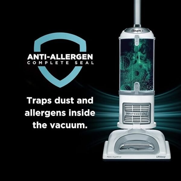 Shark Aspirador vertical, Navigator Lift-Away com direção giratória, filtro HEPA, copo de poeira GG, alimentação para animais de estimação, escova de poeira e ferramenta de fenda, perfeito para pelos - Imagem 5