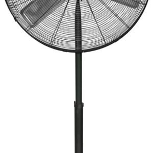 Comfort Zone Ventilador de pedestal industrial, 76 cm, 3 velocidades, alta velocidade, altura ajustável 142 cm a 193 cm, metal, atende aos padrões OSHA, fluxo de ar 11 m/s, ideal para garagem, oficina