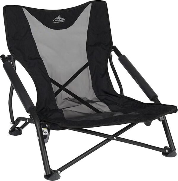 Cascade Mountain Tech Cadeira de acampamento dobrável para acampamento, praia, piquenique, churrascos, eventos esportivos com bolsa de transporte